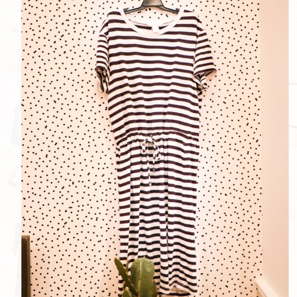 Striped black dress
